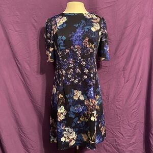 Betsey Johnson Blue and Purple Floral Dress. Size 10.